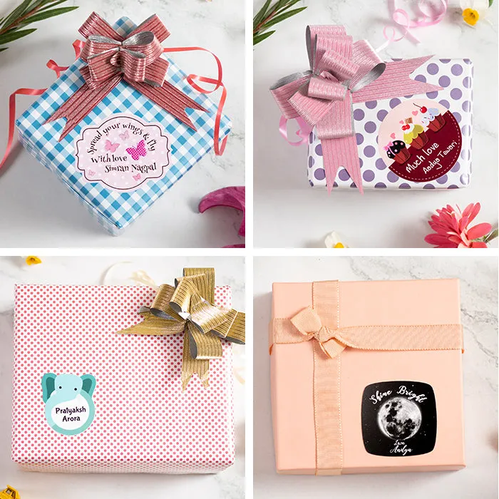 Adorable Personalised Gift Sticker - Cute Shape - Set of 40