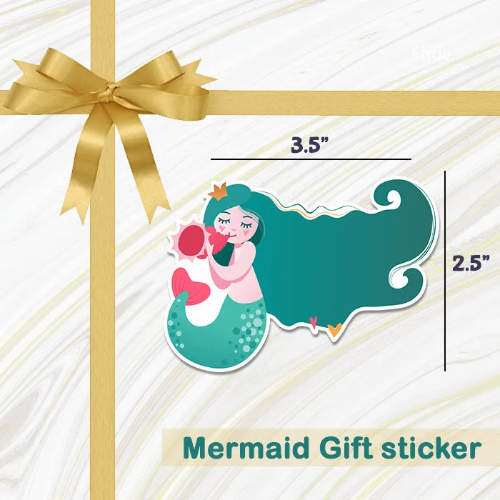 Adorable Personalised Gift Sticker - Mermaid - Set of 40