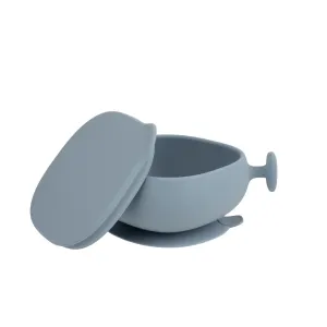 b.box Silicone Bowl   Lid with Suction Base Ocean Blue