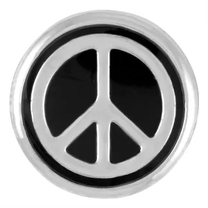 Black Enamel Peace Sign - Final Sale
