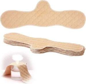 Boyiee 9 Pcs Cotton Bra Liners 3 Layer Reusable Washable Under Breast Sweat Absorber Pads for Woman, 2 Size