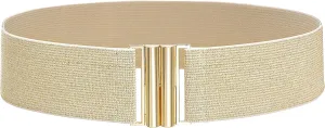 Glamorstar Wide Stretchy Waist Belt for Women Elastic Belt for Dresses