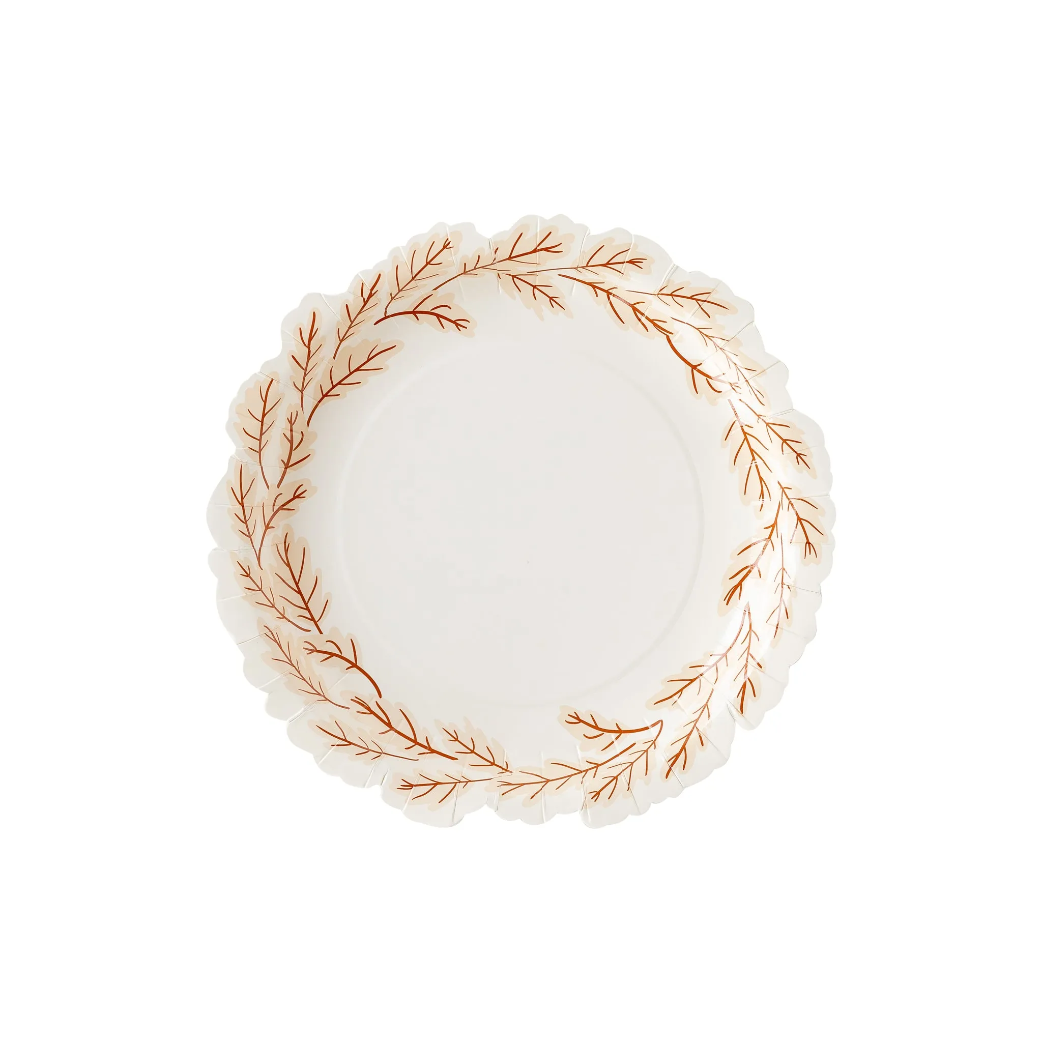 Harvest Leaves Wreath Shaped Plate