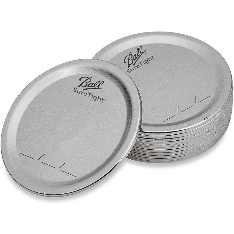 Lids for Regular Mouth Mason Jars, 12 pack