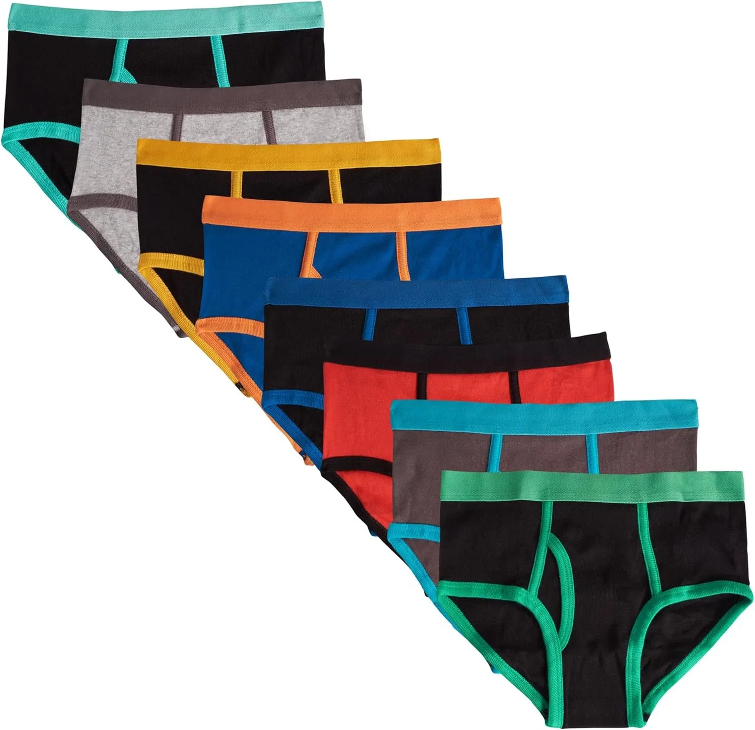 MALLARY BY MATTHEW Boys 100% Cotton Briefs Underwear (8 Pack or 16 Pack)