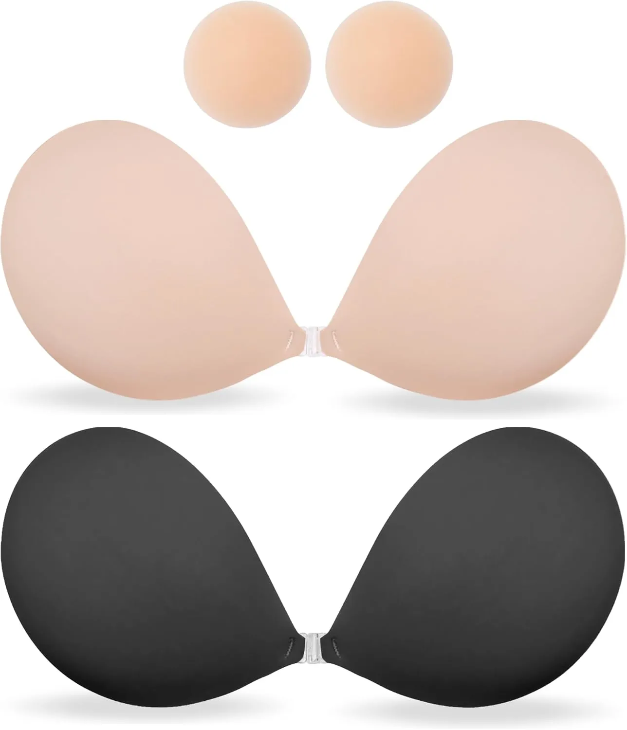 MITALOO Adhesive Bra Sticky Strapless Invisible Push up Bras Silicone Backless Nipple Cover for Women