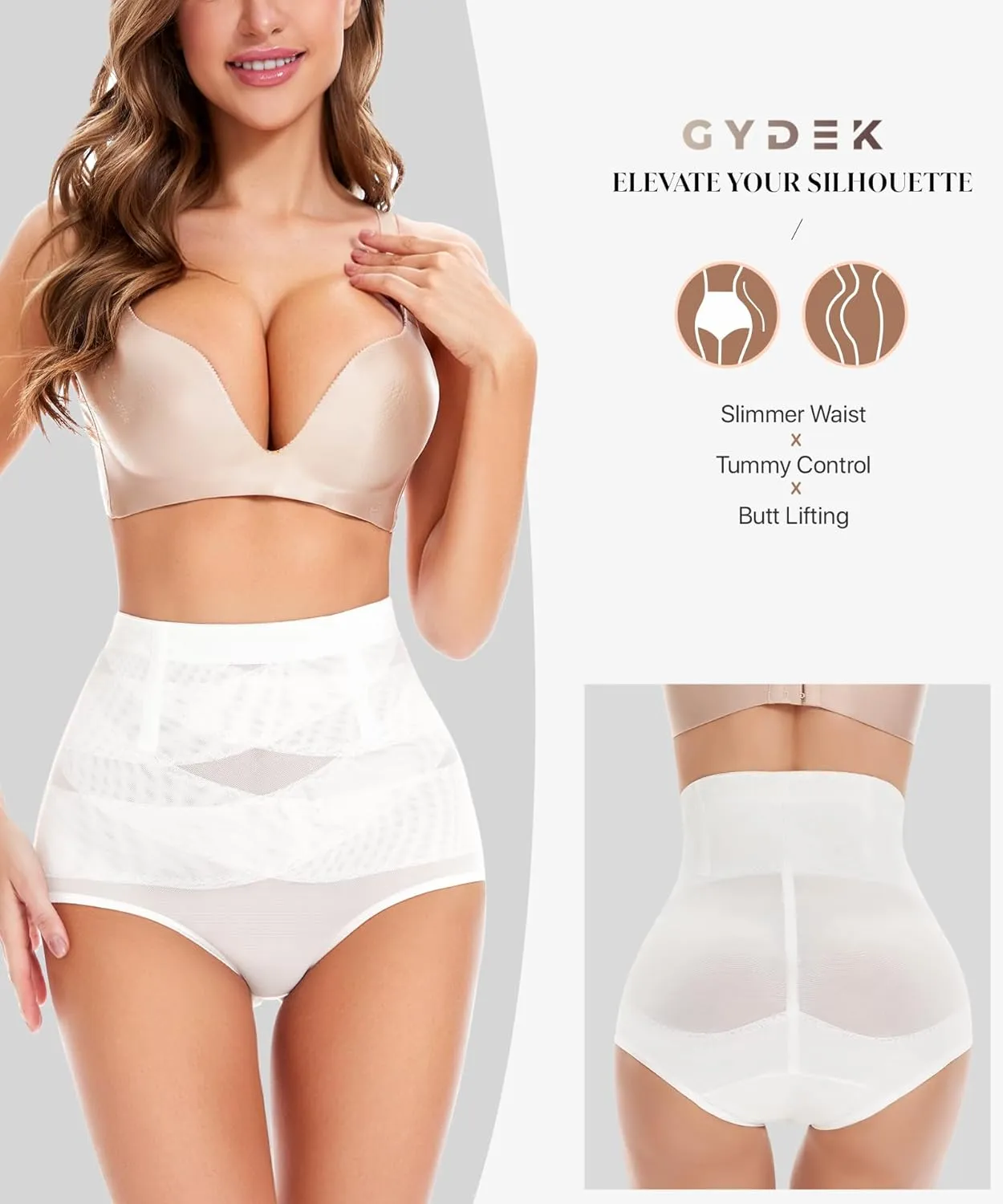 Tummy Control Shapewear Panties for Women-High Waisted Body Shaper Underwear Seamless Shapewear Panty Girdle