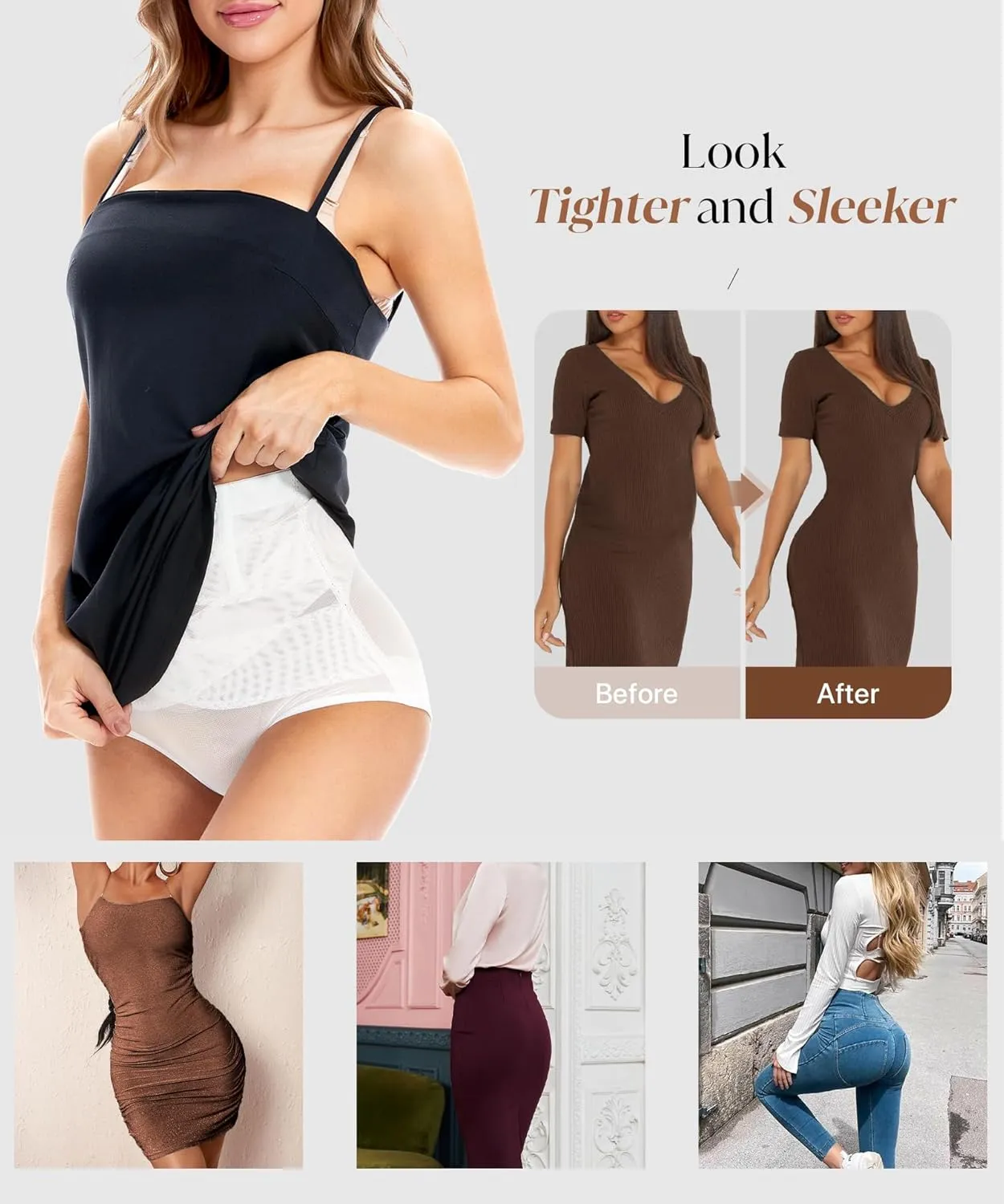 Tummy Control Shapewear Panties for Women-High Waisted Body Shaper Underwear Seamless Shapewear Panty Girdle