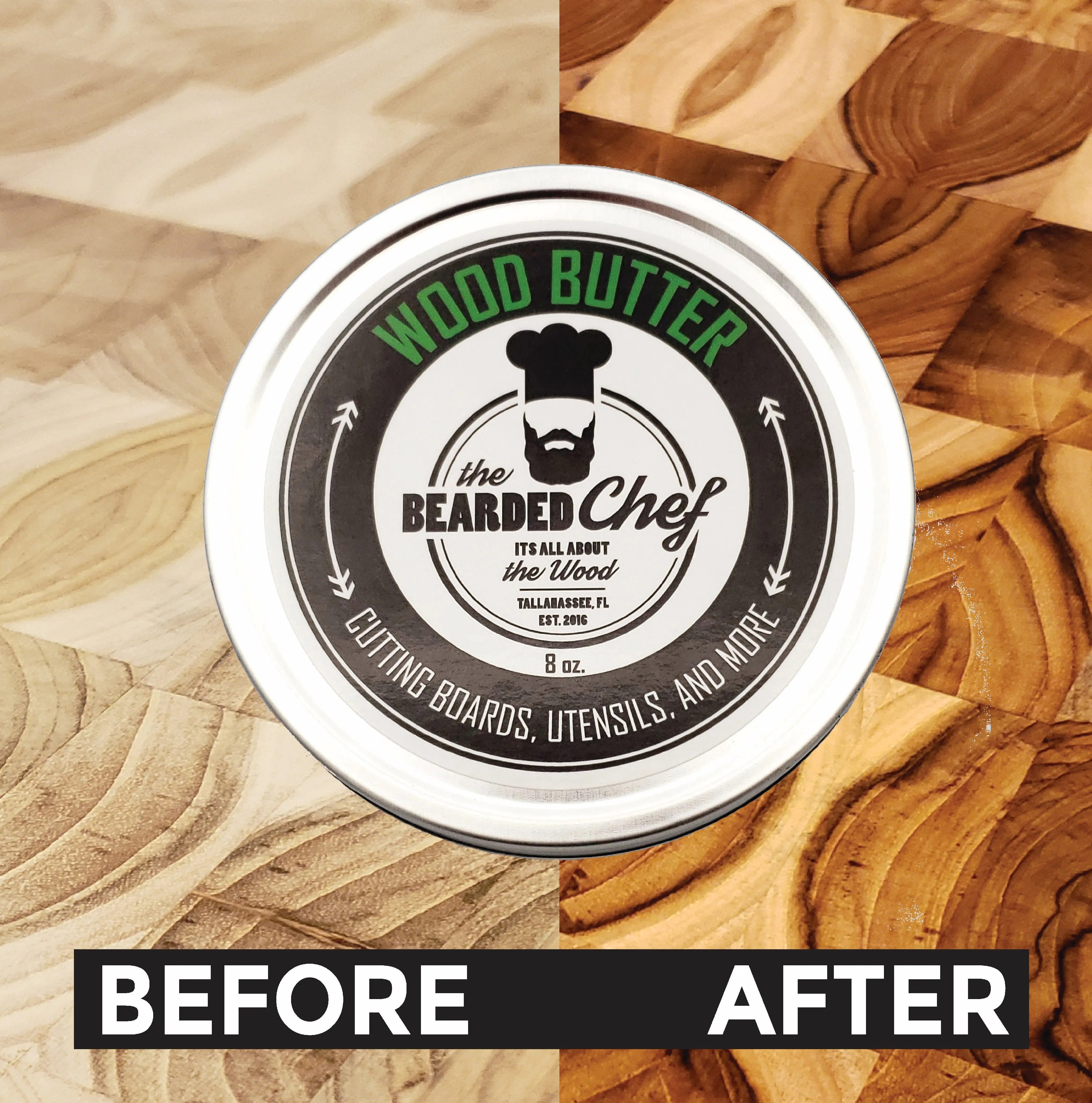 Wood Butter Protects and Conditions Cutting Boards, Butcher Blocks Made in the USA