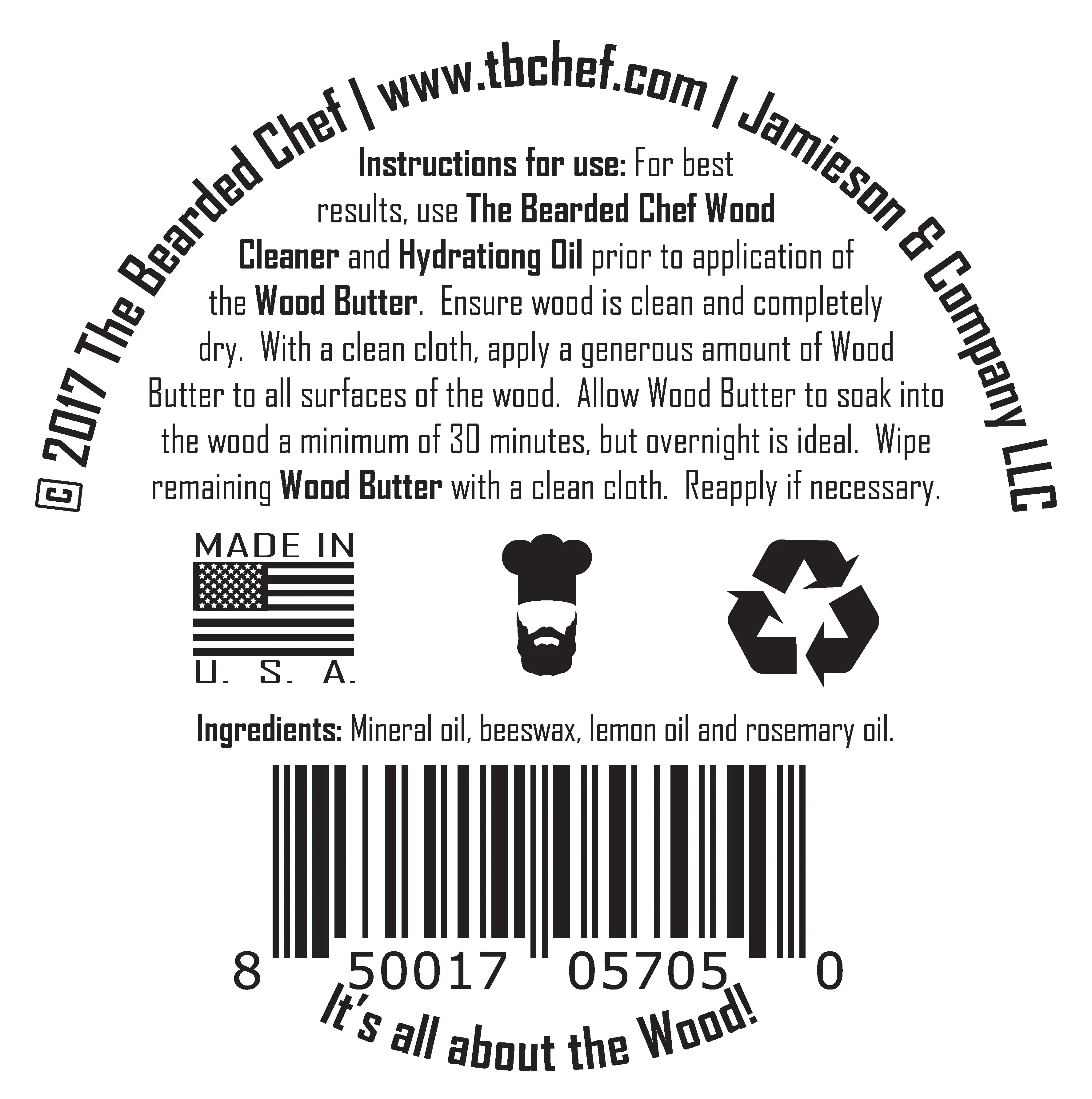 Wood Butter Protects and Conditions Cutting Boards, Butcher Blocks Made in the USA